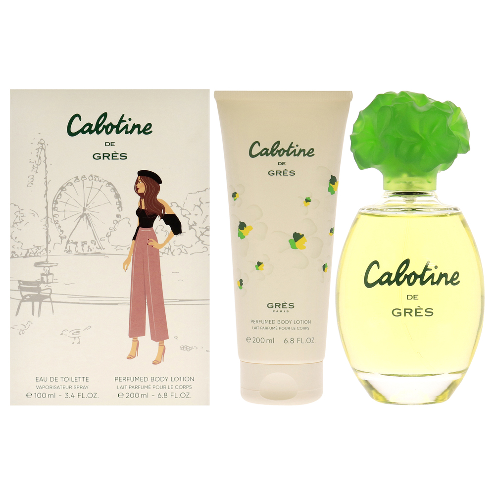 Cabotine BY Parfums Gres Women 2 Pc Gift Set 3.4oz EDT Spray, 6.8oz Body Lotion